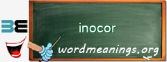 WordMeaning blackboard for inocor